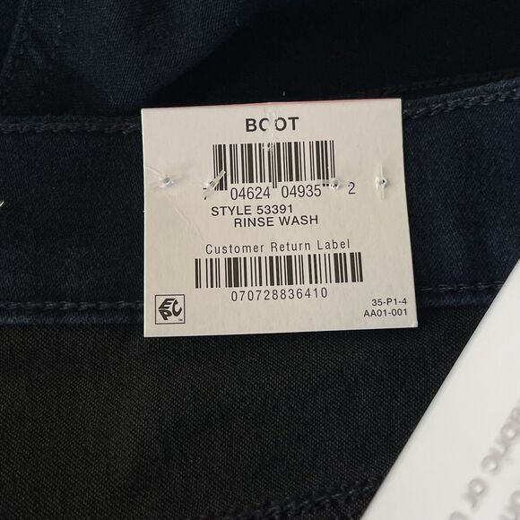 Style & Co SZ 10 Boot Leg Jeans Mid-Rise Dark Wash Stretch 5-Pocket Blue Womens - Picture 8 of 10